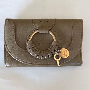 See By Chloe Taupe Leather Wallet